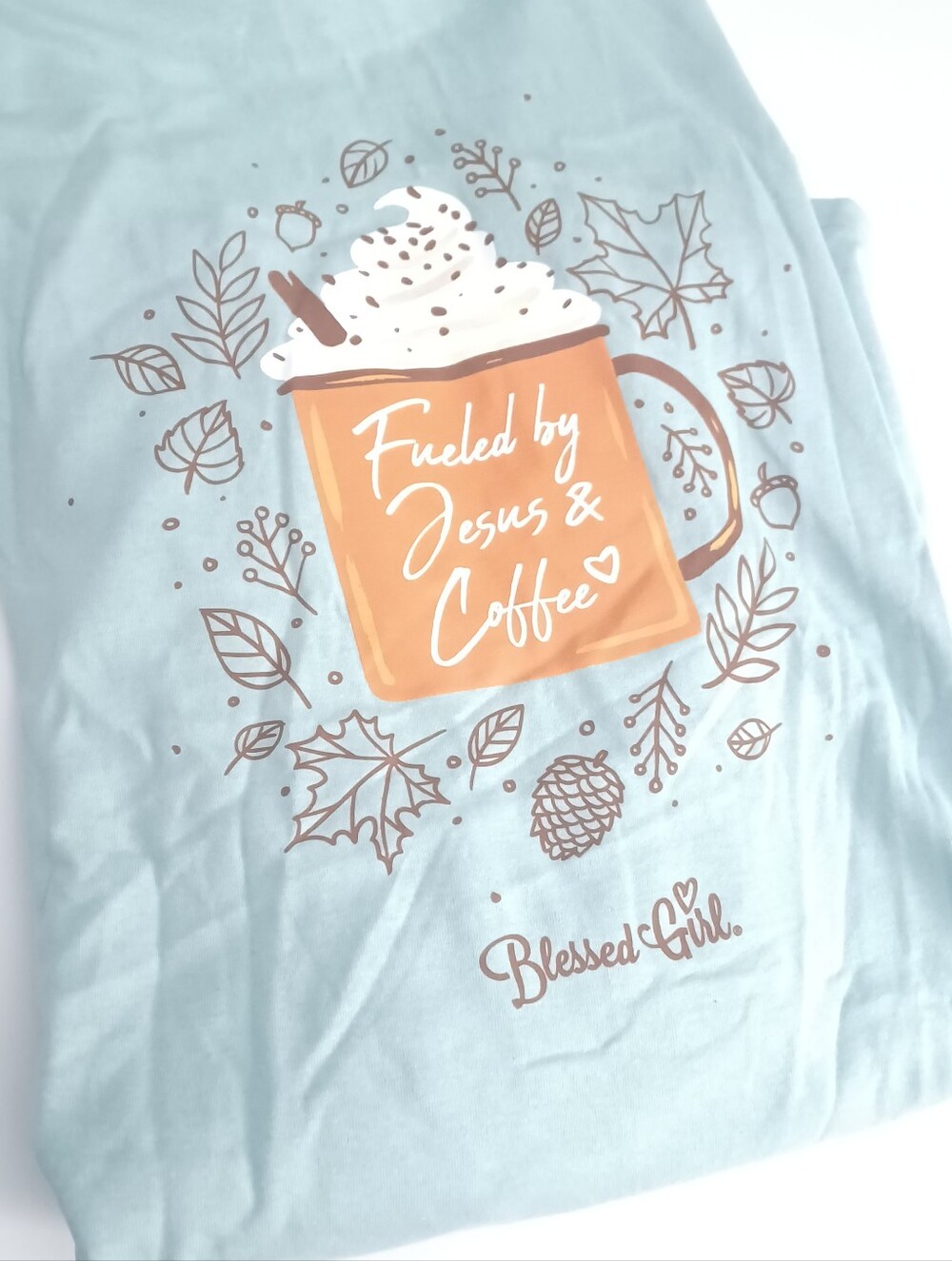 Blessed Girl Fall Coffee Tee Sz 3X Long Sleeve